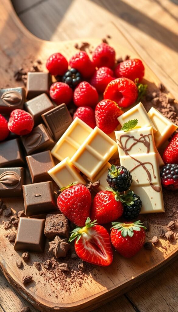 chocolate varieties for dessert board